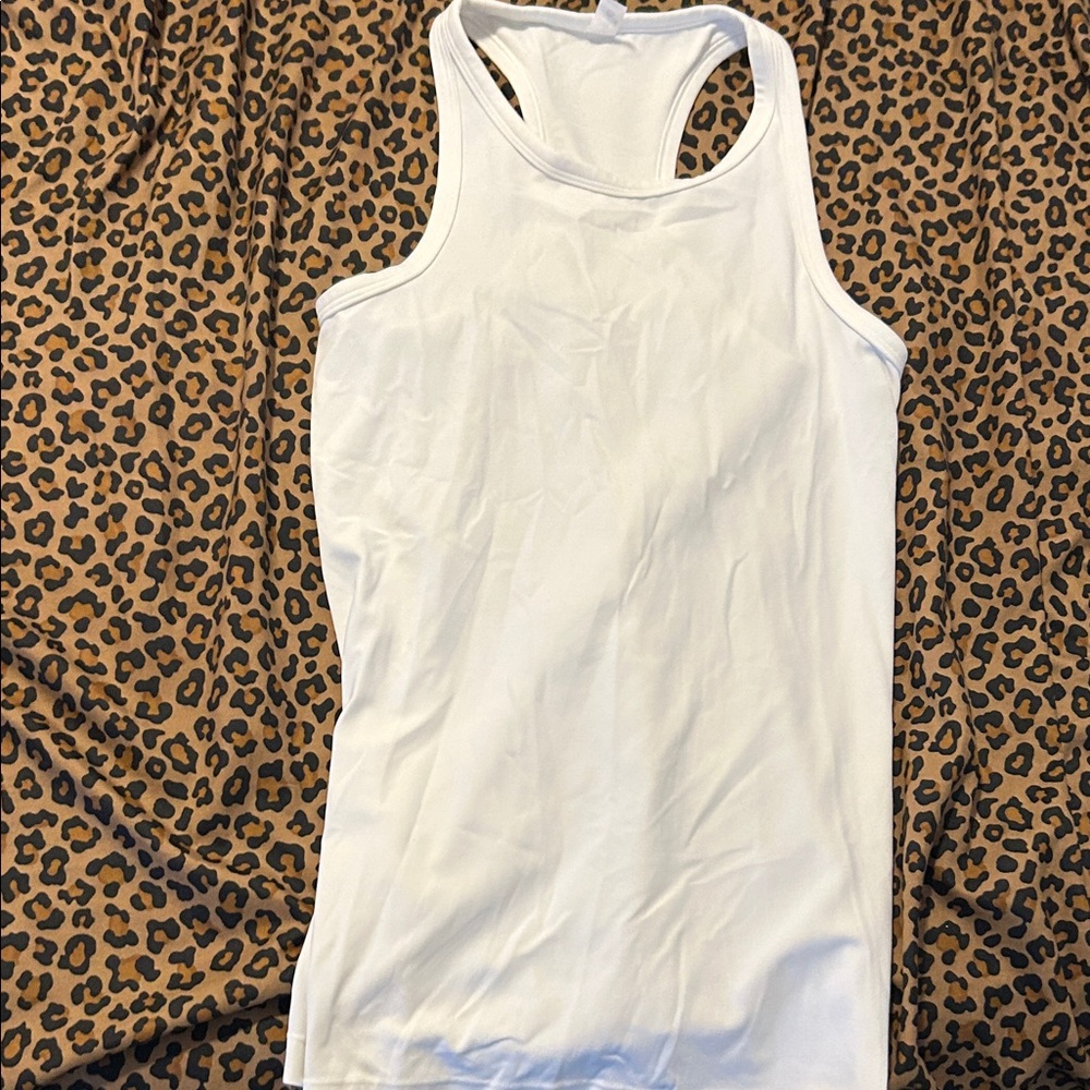 White Racerback Tank Top
